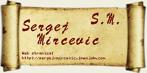 Sergej Mirčević vizit kartica